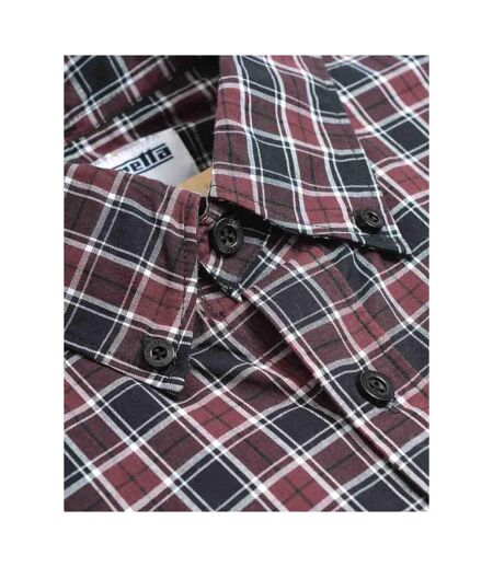 Chemise Manches Longues Motif/style À Carreaux Homme Bordeaux Noir Lambretta