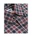 Chemise Manches Longues Motif/style À Carreaux Homme Bordeaux Noir Lambretta-4