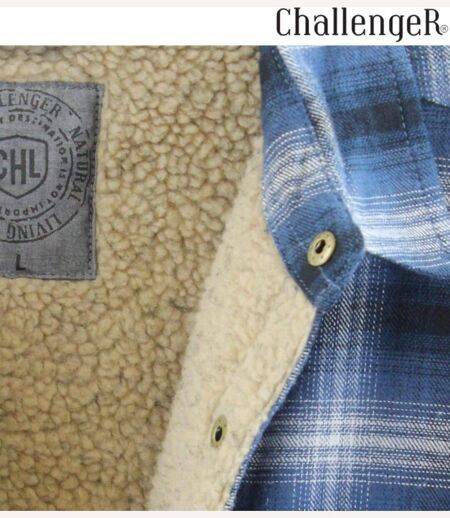 CHALLENGER BRUNO6 — Surchemise flanelle bleu : l'alliance parfaite du style et de la chaleur