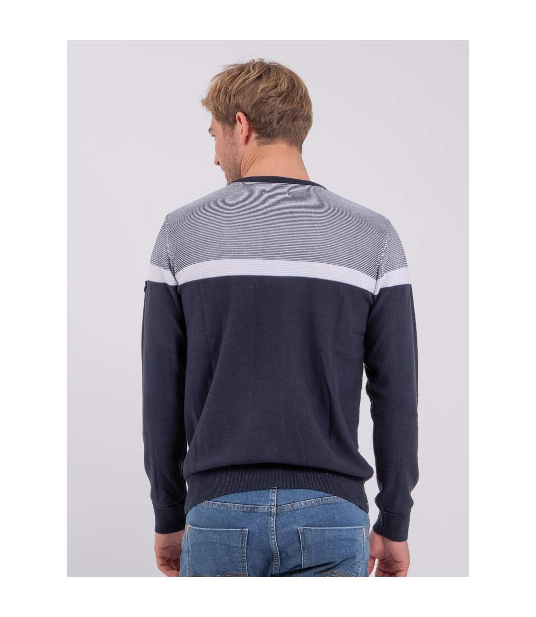Pull col rond pur coton AGRISUD-2