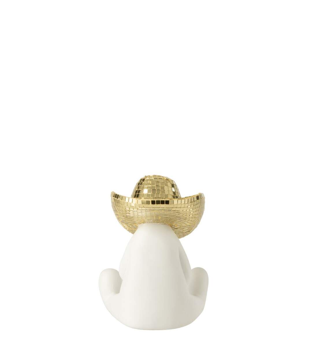Statuette Cowboy en Résine Mosaïque 18cm Blanc-4