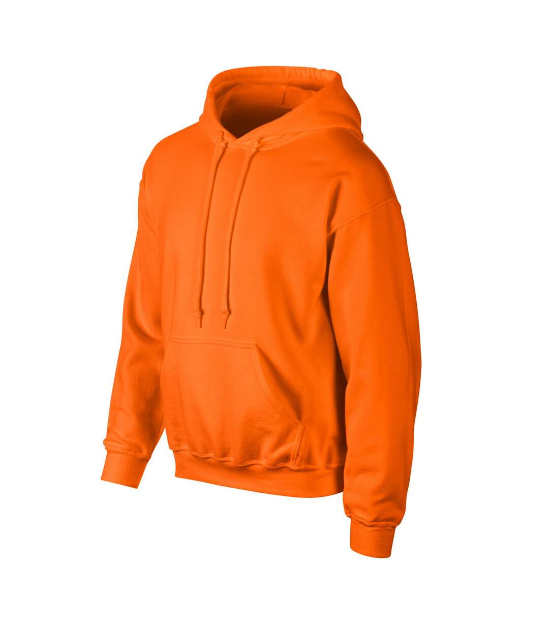 Sweat À Capuche Adulte Orange Fluo Gildan-3