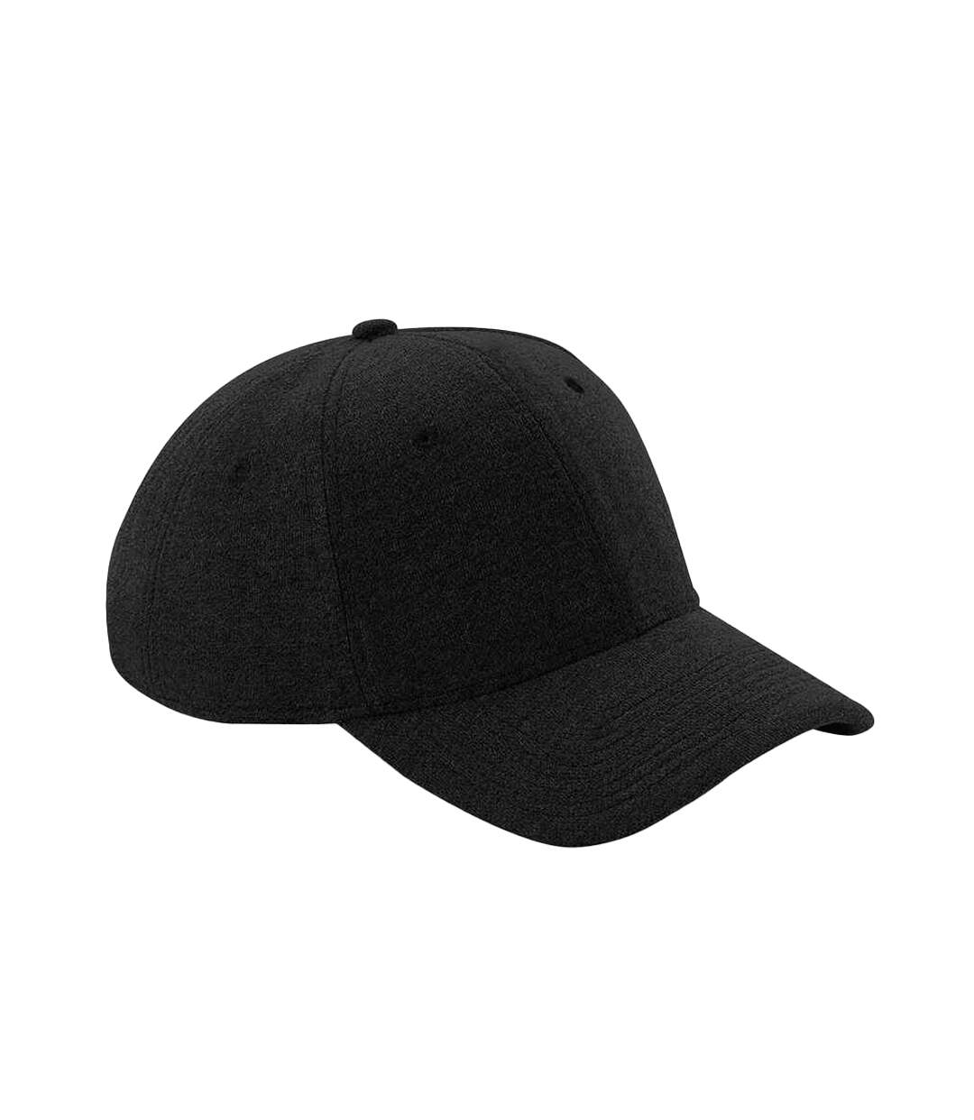 Unisex adult athleisure jersey baseball cap black Beechfield-1
