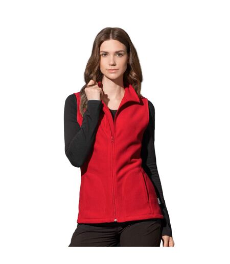 Stedman Womens/Ladies Active Fleece Gilet (Scarlet Red)