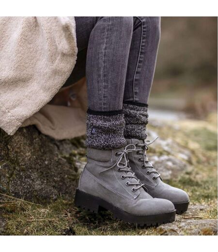 Lot de 2 paires de chaussettes thermiques en laine mérinos pour femme