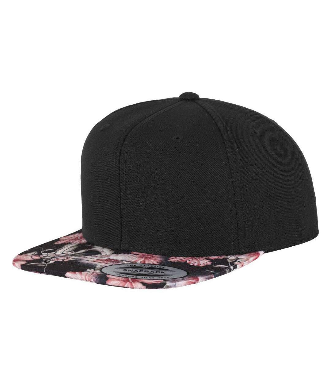 Casquette fleurie snapback adulte rouge Flexfit-1