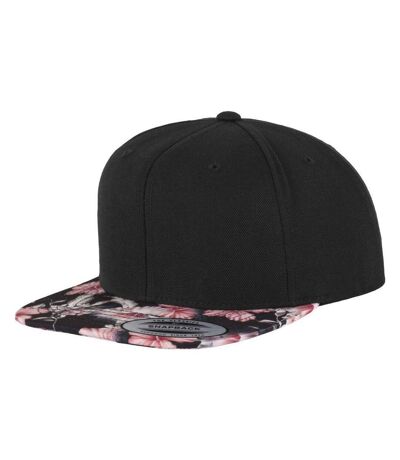 Flexfit Unisex Floral Snapback Cap (Red)