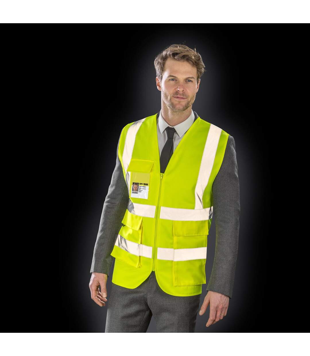 Gilet de sécurité adulte jaune fluo WORK-GUARD by Result-3