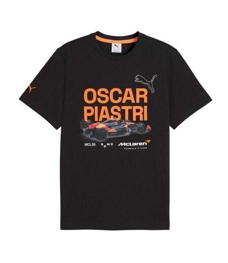 Unisex Adult Oscar Piastri Mclaren F1 T-shirt  Black Puma