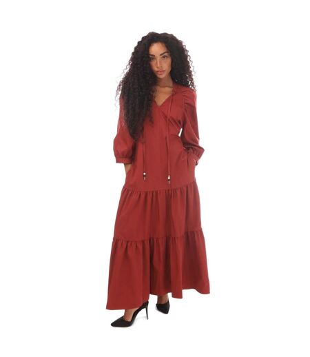 Robe Longue Depera Femme Rouge Boss