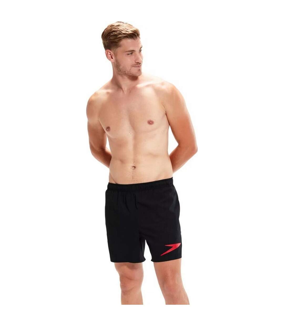 Short De Bain Homme Noir Rouge Speedo-1