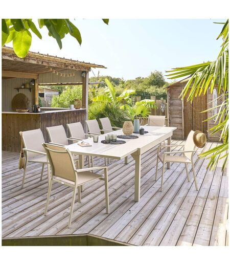 Table de jardin extensible Piazza en aluminium - 12 Places