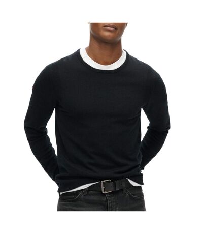 Pull noir homme superdry merino crew jumper - xxl