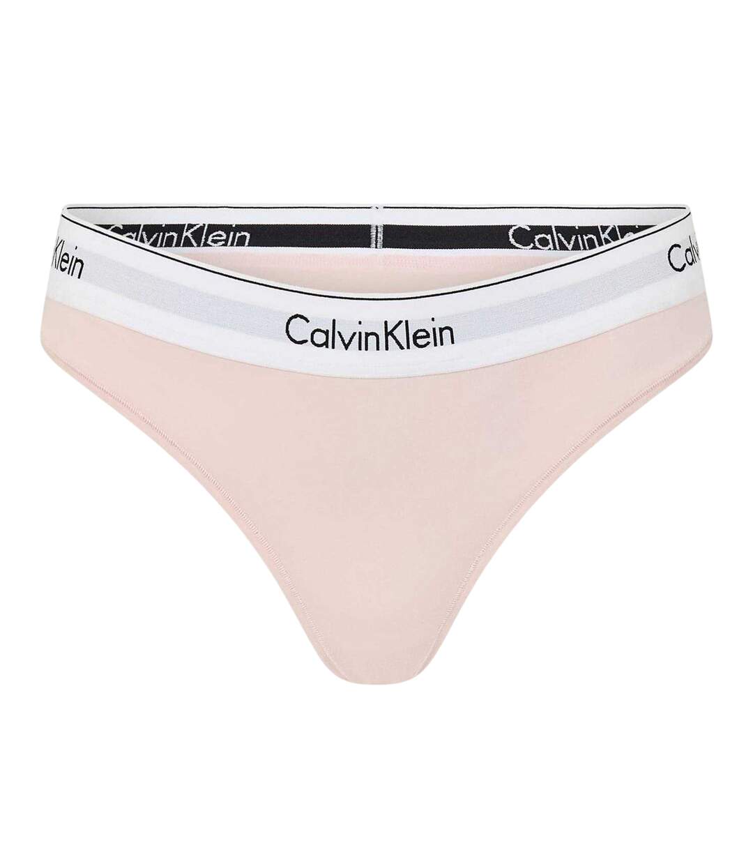Womens/ladies Logo Cotton Blend Thong Vibrant Pink Calvin Klein-1