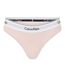 Womens/ladies Logo Cotton Blend Thong Vibrant Pink Calvin Klein-1