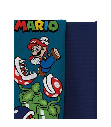 Jumping cotton beach towel blue/multicoloured Super Mario