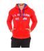 Long-sleeved sweatshirt with round neck, hood and zipper 52129 men