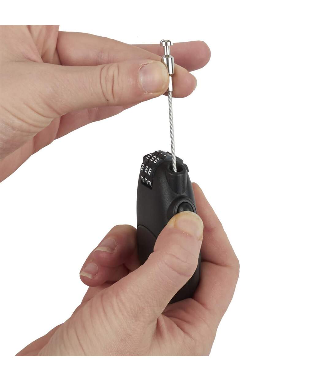 Cadenas Extensible avec Code Valise 7cm Noir-2
