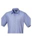 Mens Short Sleeve Poplin Shirt Mid Blue Premier-2