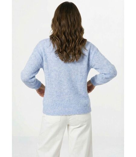 Gilet col rond en maille avec laine