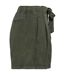 Womens/ladies tencel shorts washed organic khaki Spasso-3