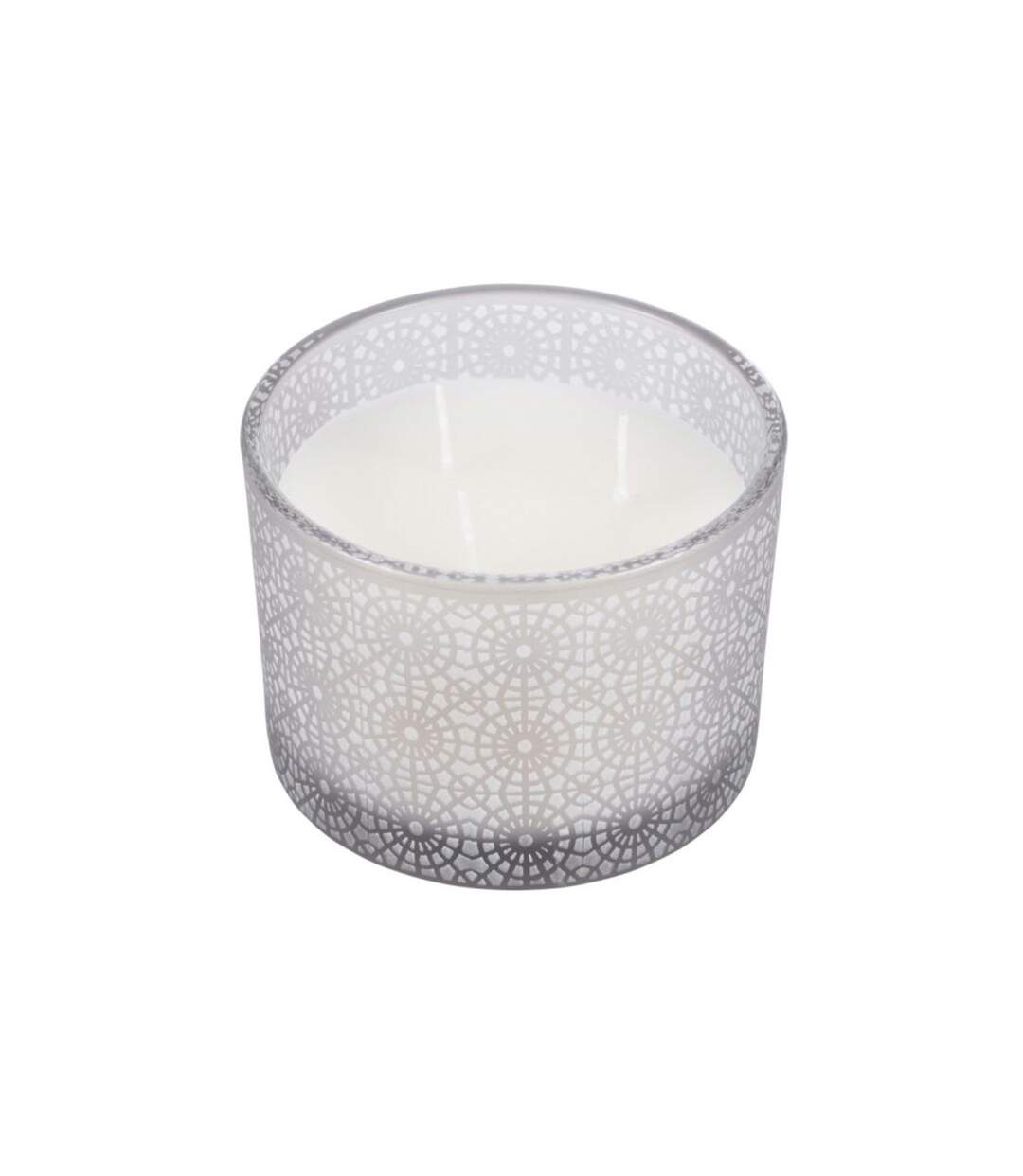Bougie Parfumée 3 Mèches Graphic Ethnic 11cm Gris Clair-1