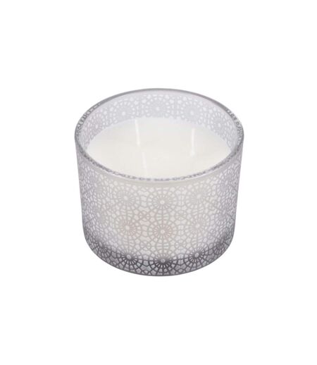 Bougie Parfumée 3 Mèches Graphic Ethnic 11cm Gris Clair