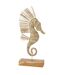 Statue Hippocampe Herbe Nut 80cm Naturel-1