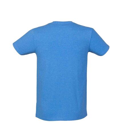 Mens feel good heather stretch t-shirt blue SF Men