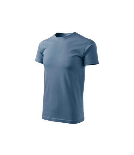 Mens Heavy New T-shirt Denim Blue Malfini