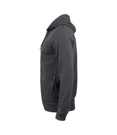 Mens premium cotton full zip hoodie anthracite Clique