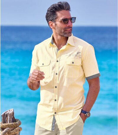 Men's Yellow Sunny Striped Shirt