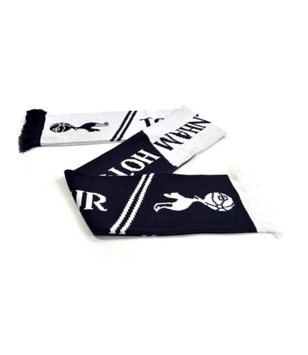 Tottenham Spurs FC Unisex Vertigo Jacquard Knitted Scarf (Blue/White)