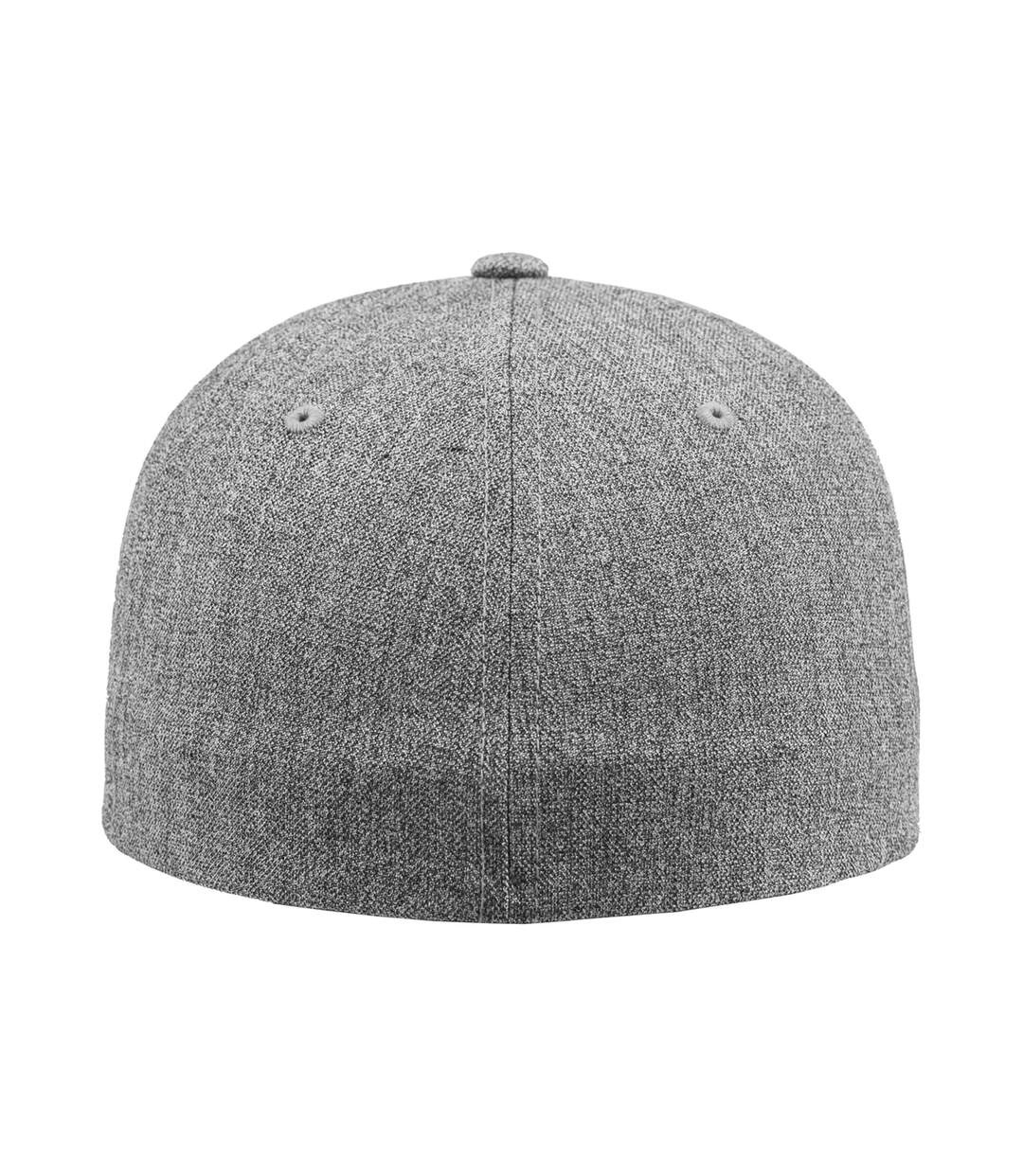 Casquette De Baseball Plain Span Adulte Gris Chiné Flexfit-2