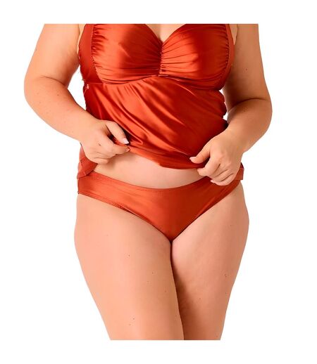 Slip de bain réversible marron Sérénité