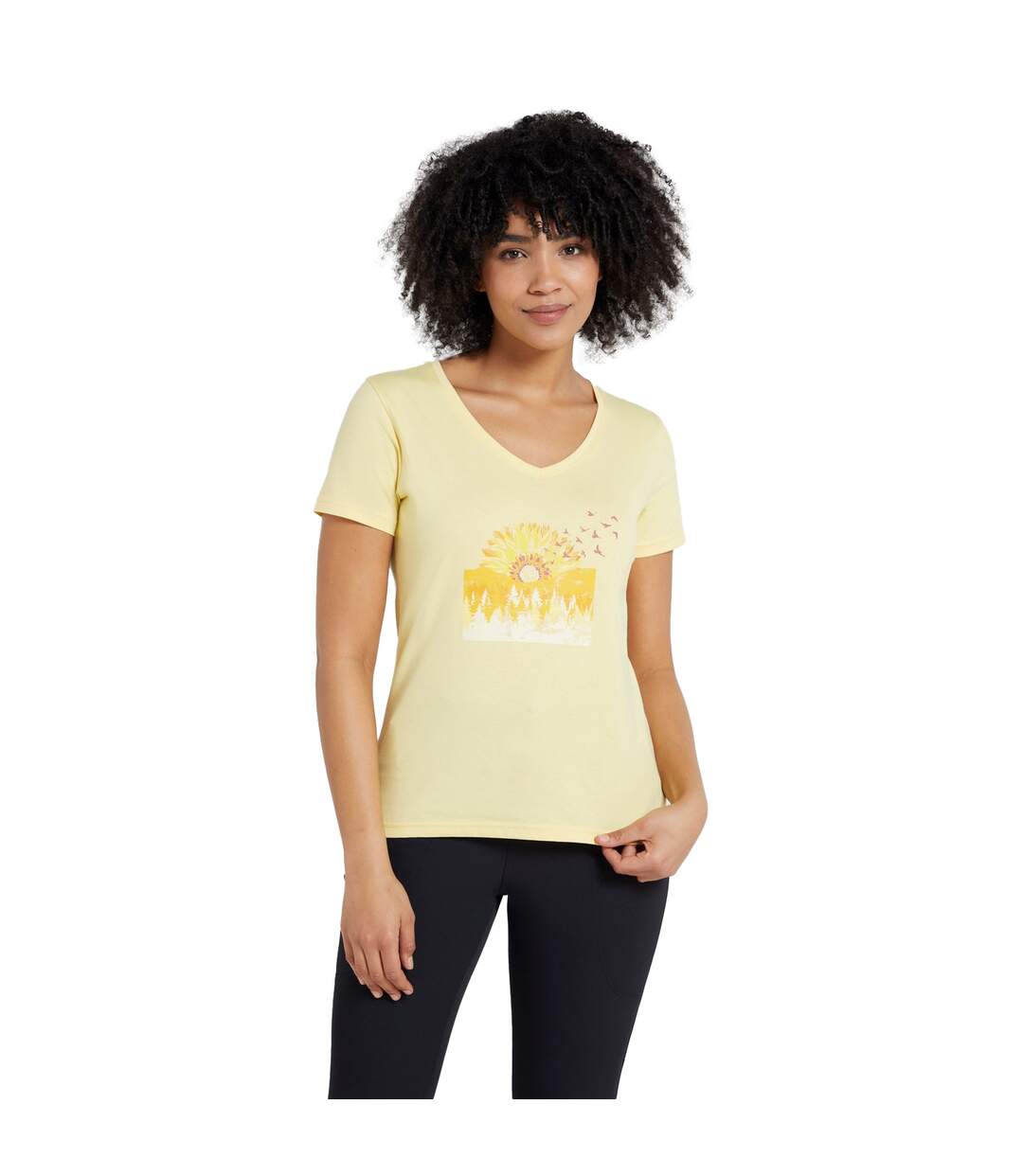 T-shirt femme jaune Mountain Warehouse-4