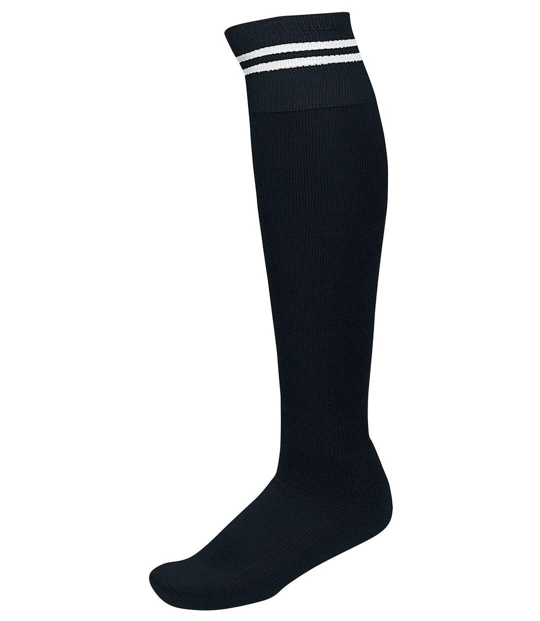 chaussettes sport - PA015 - noir rayure blanche