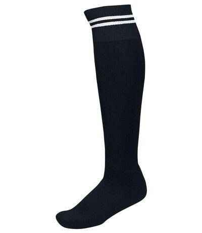 chaussettes sport - PA015 - noir rayure blanche