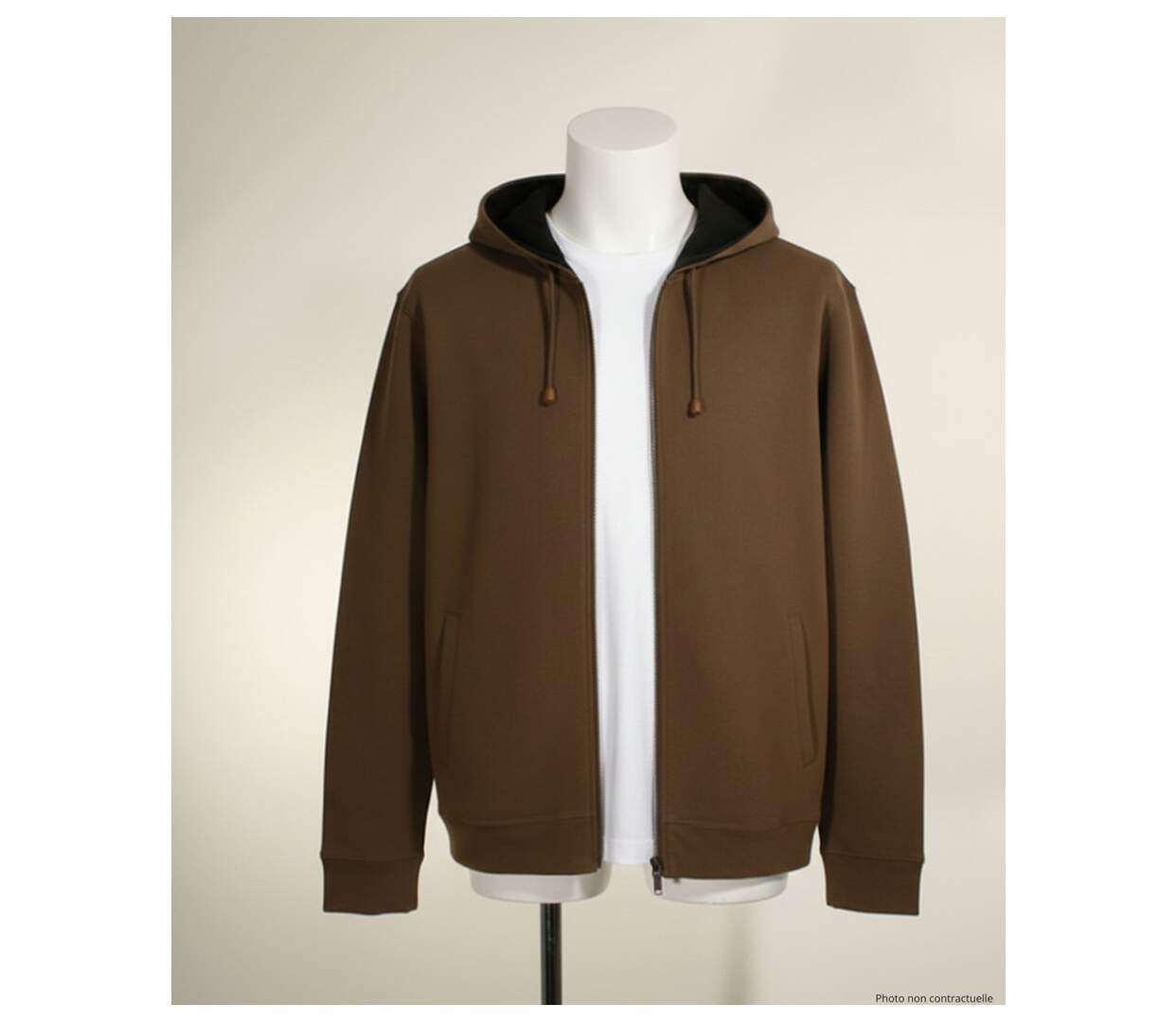 Sweat à Capuche Polaire Marron Chocolat Homme – Confort Ultime-2