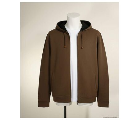 Sweat à Capuche Polaire Marron Chocolat Homme – Confort Ultime