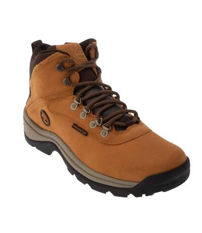Mens leather mid cut waterproof hiking boots wheat Timberland