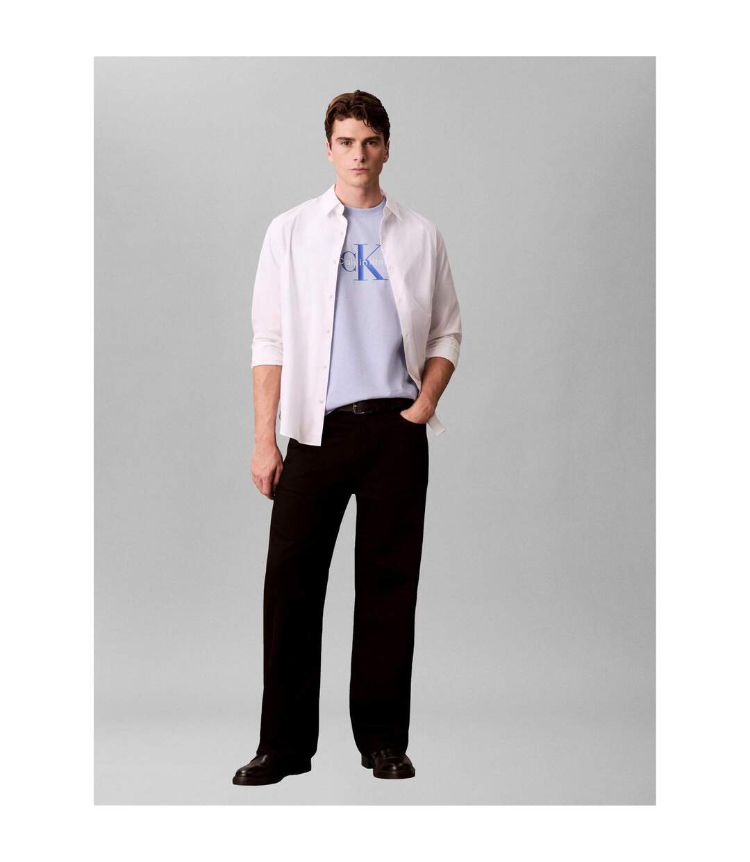 T-shirt Motif/style Monogramme Homme Bleu Calvin Klein-4