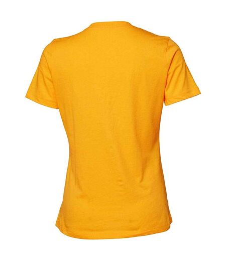 Womens/ladies jersey short-sleeved t-shirt gold Bella + Canvas