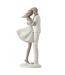 Statuette Déco Couple Bisou 24cm Blanc-1
