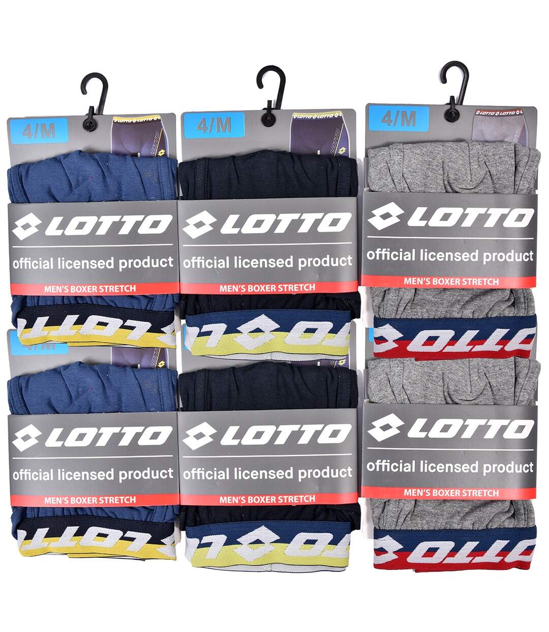 Boxer homme LOTTO Pack de 6 Boxers 1018-4