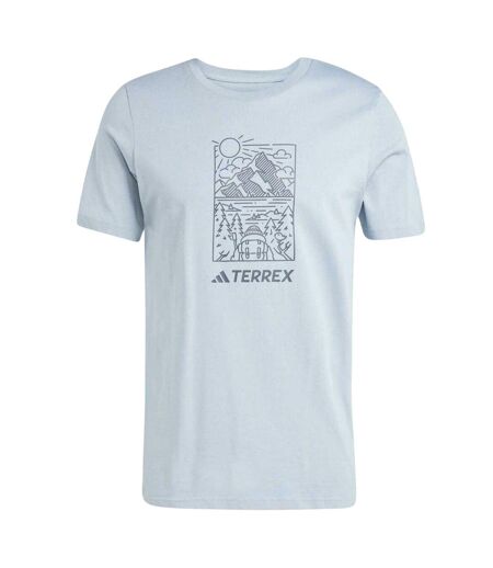Mens Terrex Graphic T-shirt Light Grey Adidas