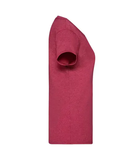 T-shirt Valueweight Femme Rouge Chiné Rétro Fruit Of The Loom