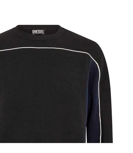 Mens Wichita Crew Neck Long-sleeved Sweatshirt Black Diesel