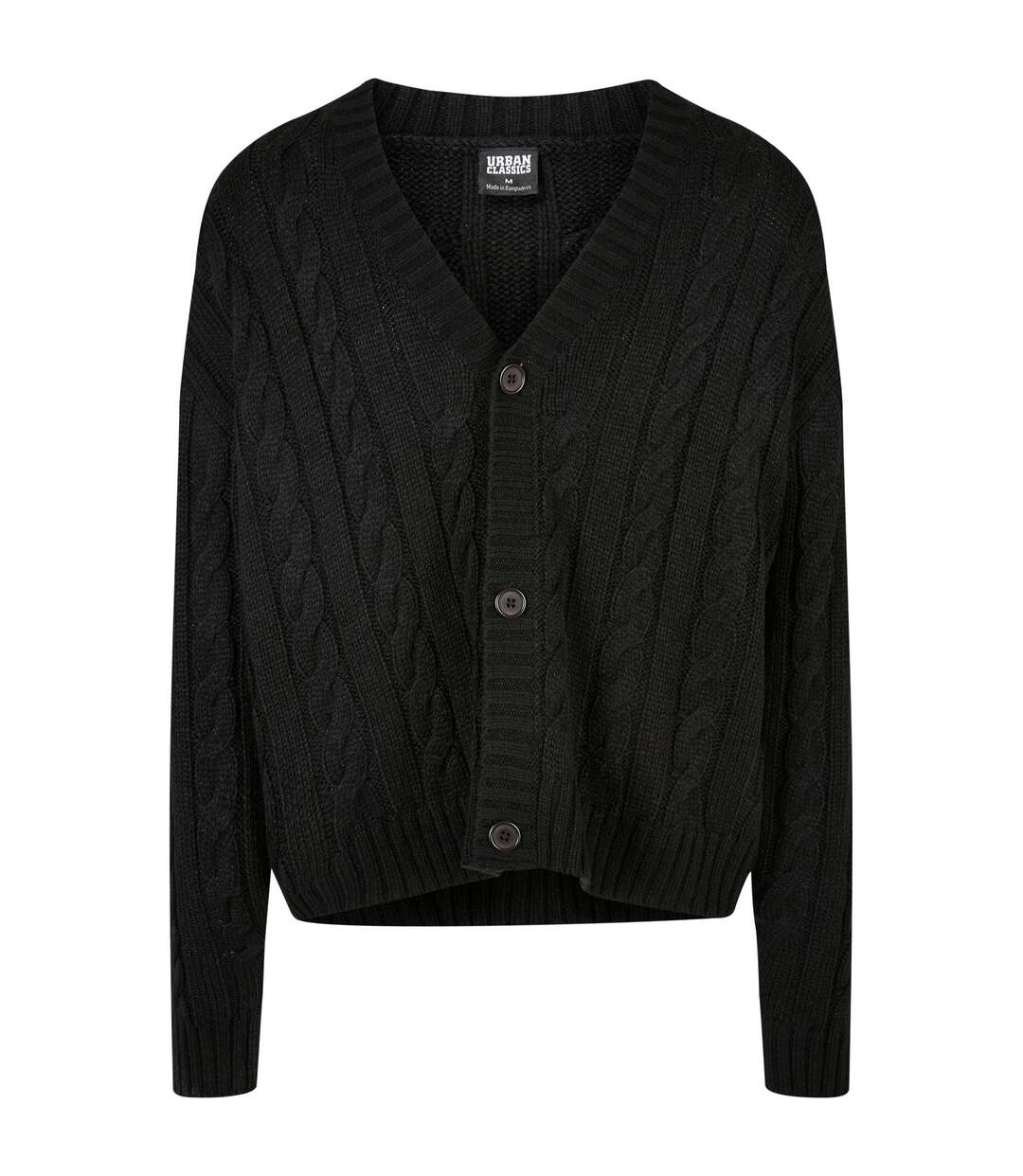 Mens boxy cardigan black Urban Classics-1