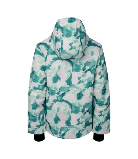Womens/ladies Snowline Marble Effect Ski Jacket Teal Dare 2B